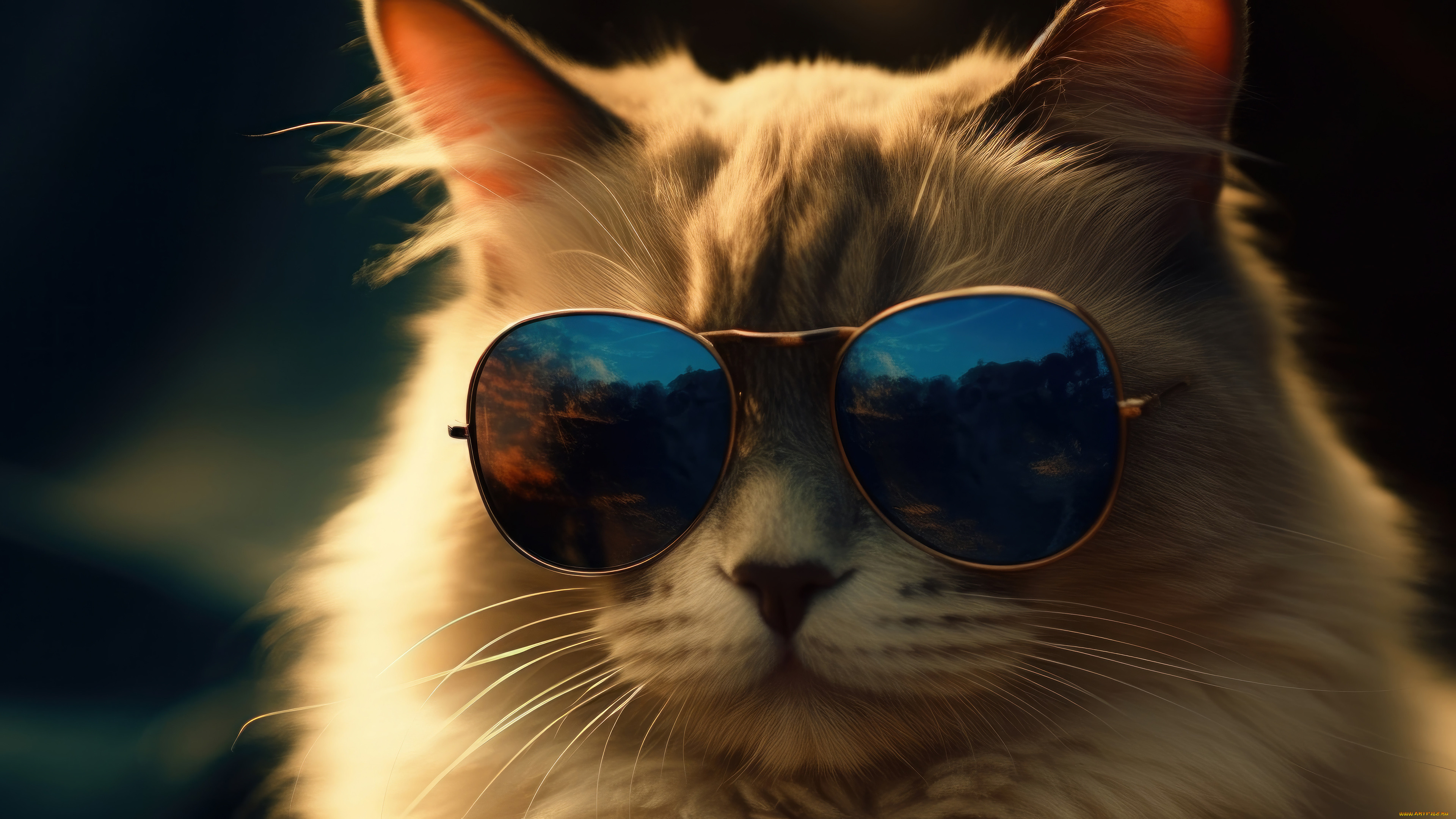 3 ,  , animals, cat, sunglasses, digital, art, animal, , , , 